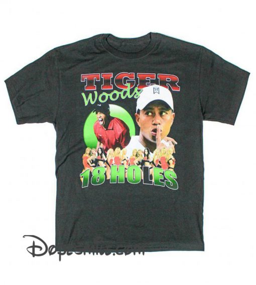 Tiger Woods 18 Holes cool  T shirt