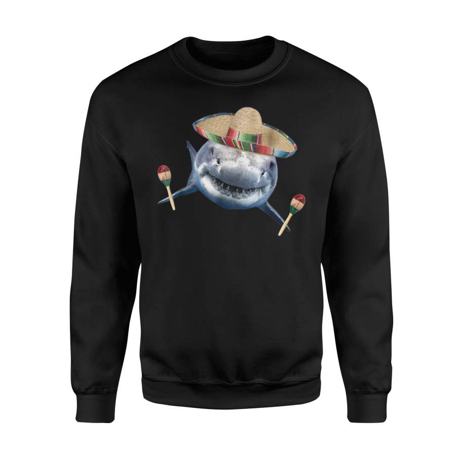 Cinco De Mayo Mexican Sombrero Maracas Shark Party Sweatshirt