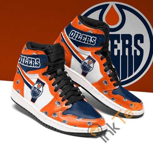 Edmonton Oilers High Top Jordan Custom Air Jordan Shoes