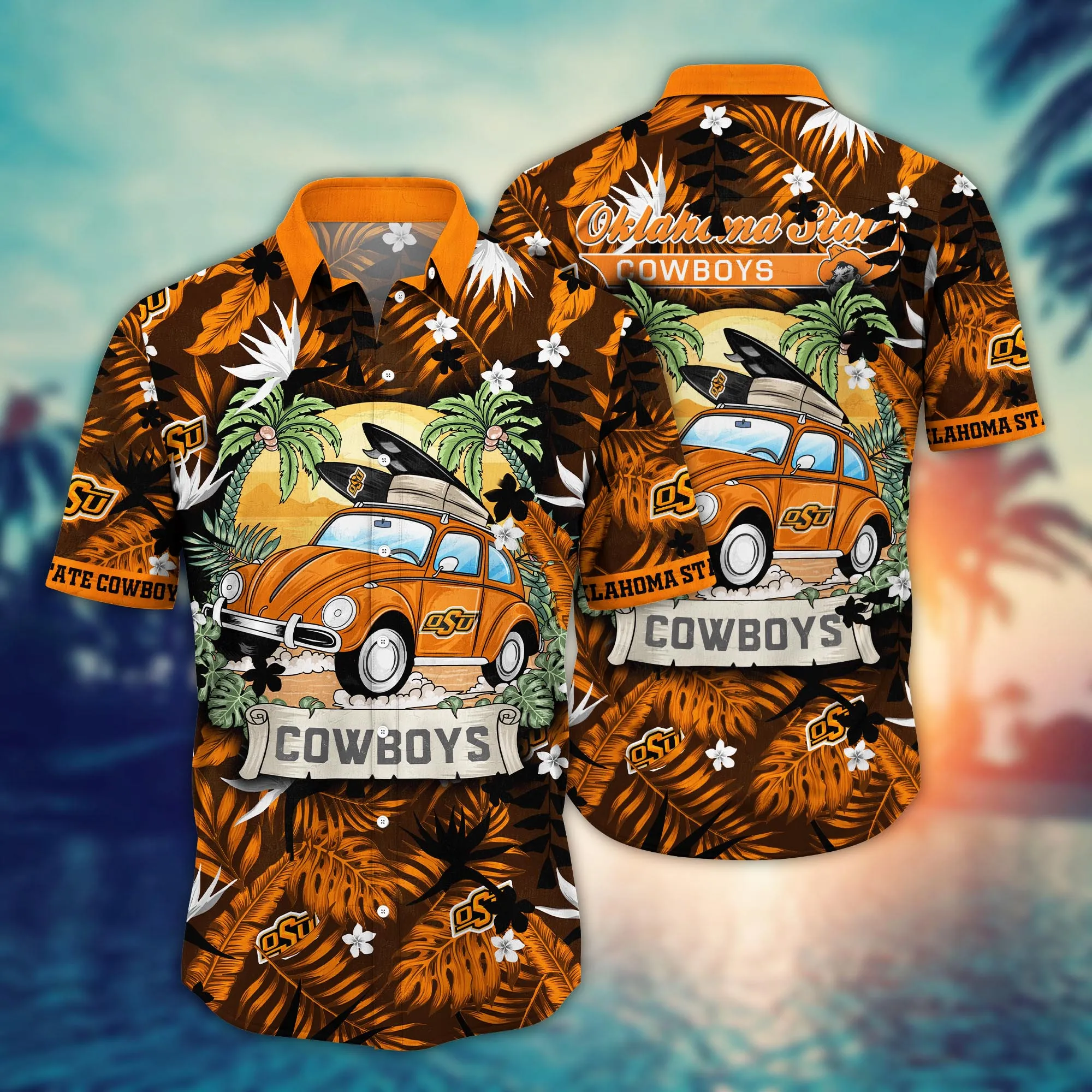 Oklahoma State Cowboys NCCA Hawaiian Shirt Pool Daystime Aloha Shirt