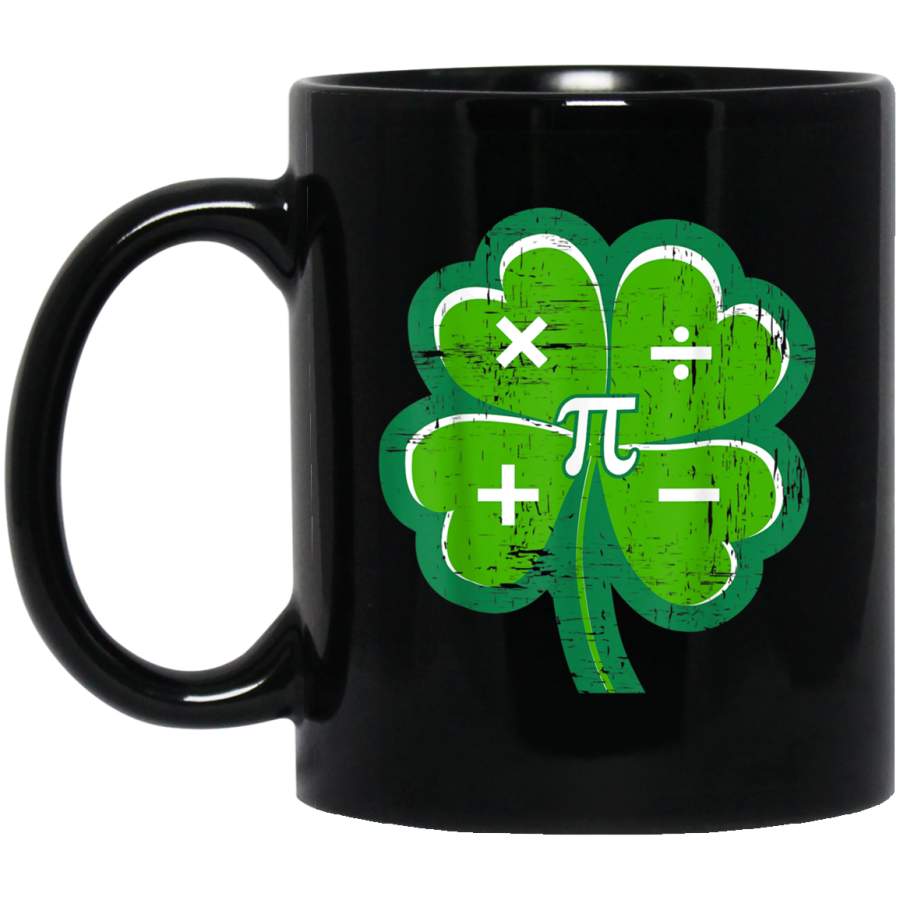 Irish Math Teacher Vintage Shamrock St Patricks Day Mug