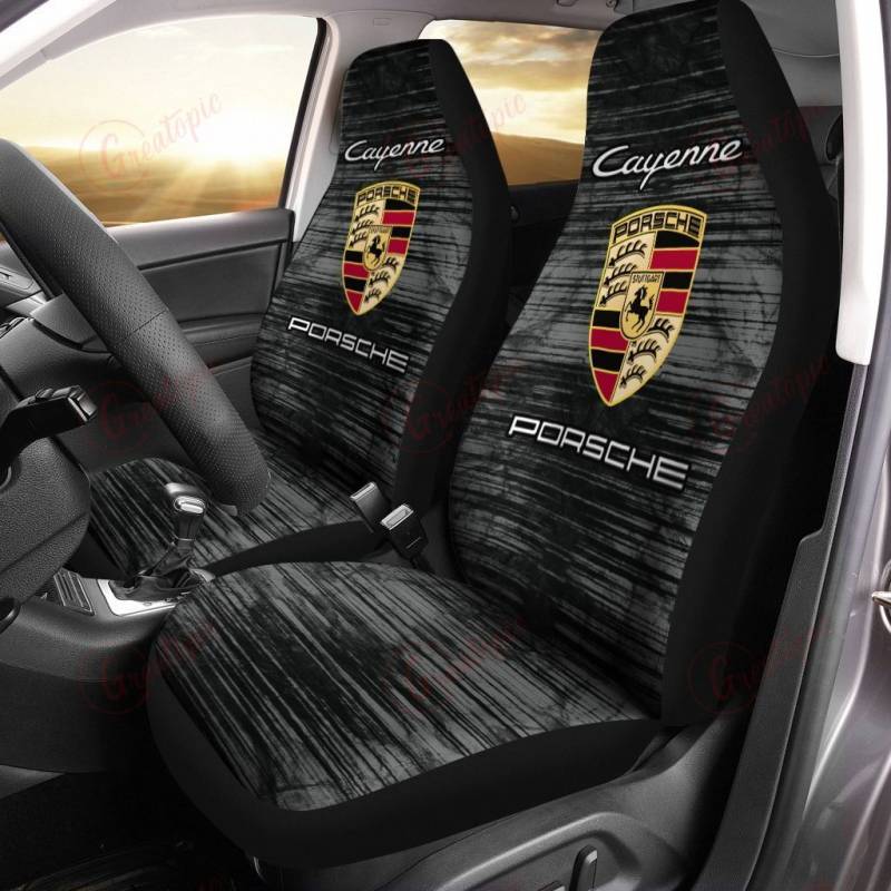 Porsche Cayenne NCT Car Seat Cover (Set of 2) Ver 1 (Grey)