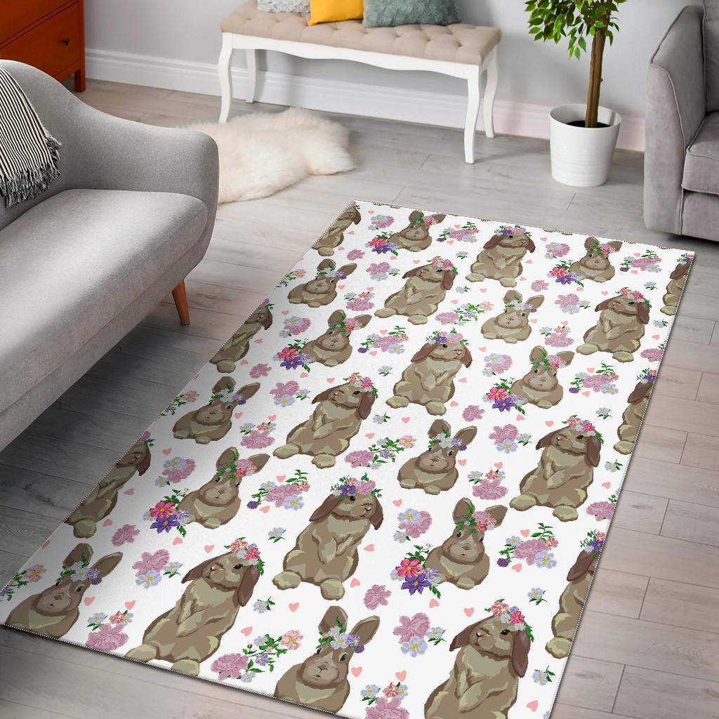 Rabbit Pattern Area Rug