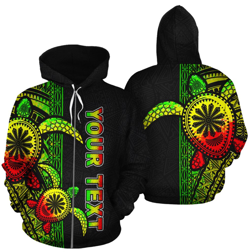 Turtle Polynesian Personalised Custom Zip-Up Hoodie – Reggae Line – BN11