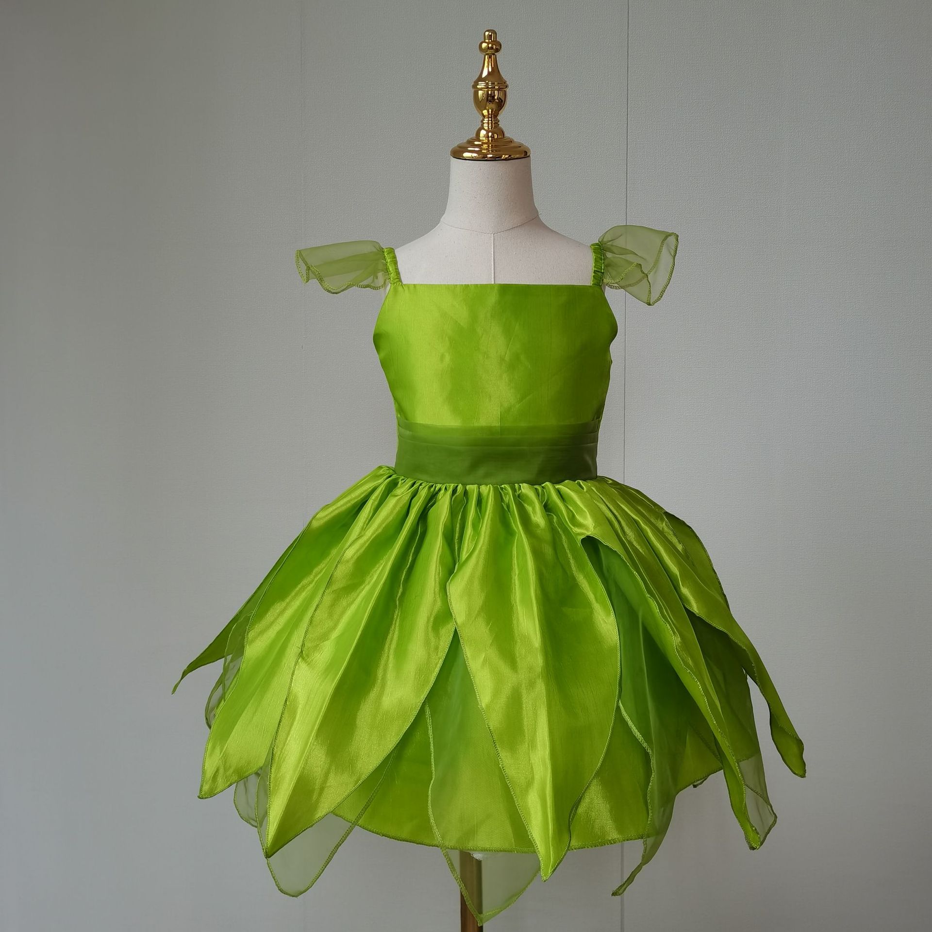 2022 Newest Halloween Cosplay Girls Party Inspired Tinker Bell Green Fairy Tinkerbell Princess Dress Costumes with Wings Sets alx