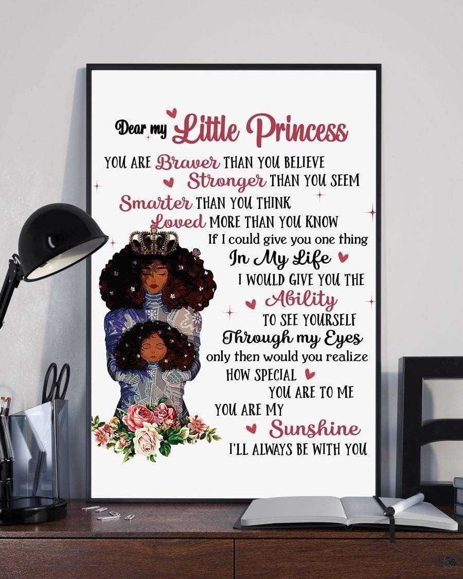 Black Queen Mom Dear My Little Princess Custom Name Canvas Prints Poster Print, Wall Art Canvas, Poster Canvas Wall Decor