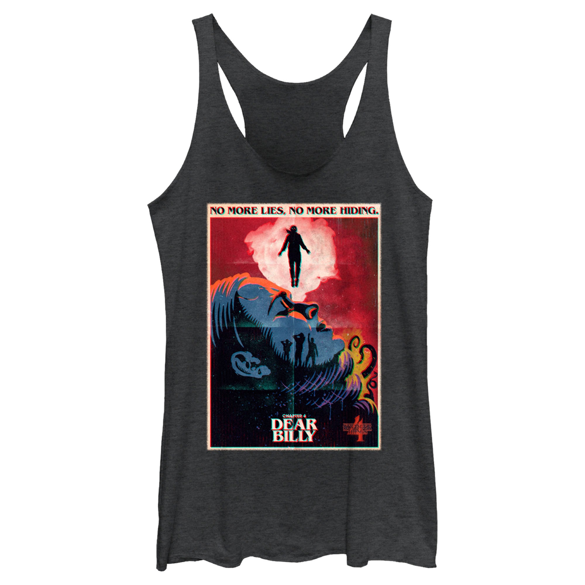 Women’S Stranger Things Retro Dear Billy Poster Racerback Tank Top