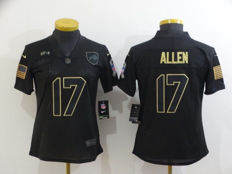 Buffalo Bills Josh Allen #17 NFL 2020 New Arrival Black Womens Jersey