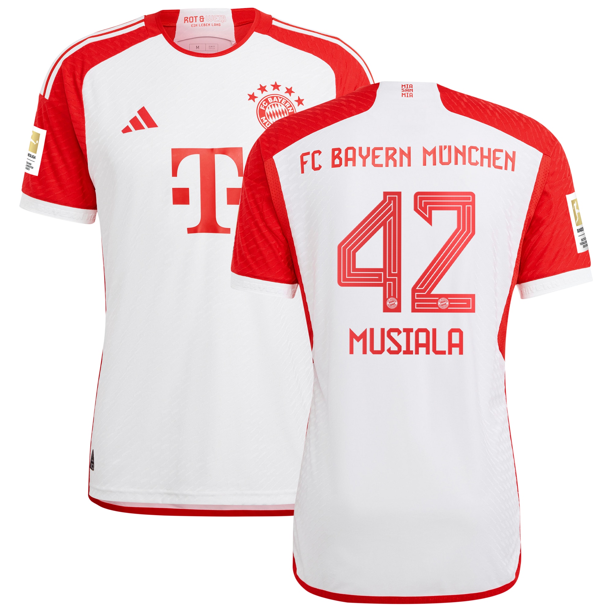 Jamal Musiala Bayern Munich 2023/24 Home Authentic Jersey – White