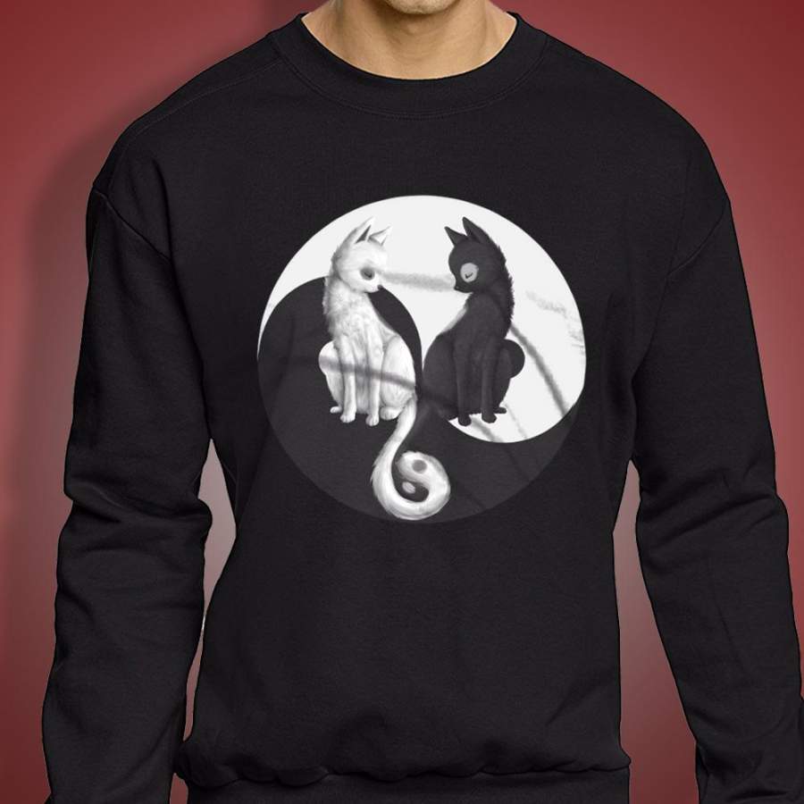 Yin And Yang Cats Kitten Men’S Sweatshirt