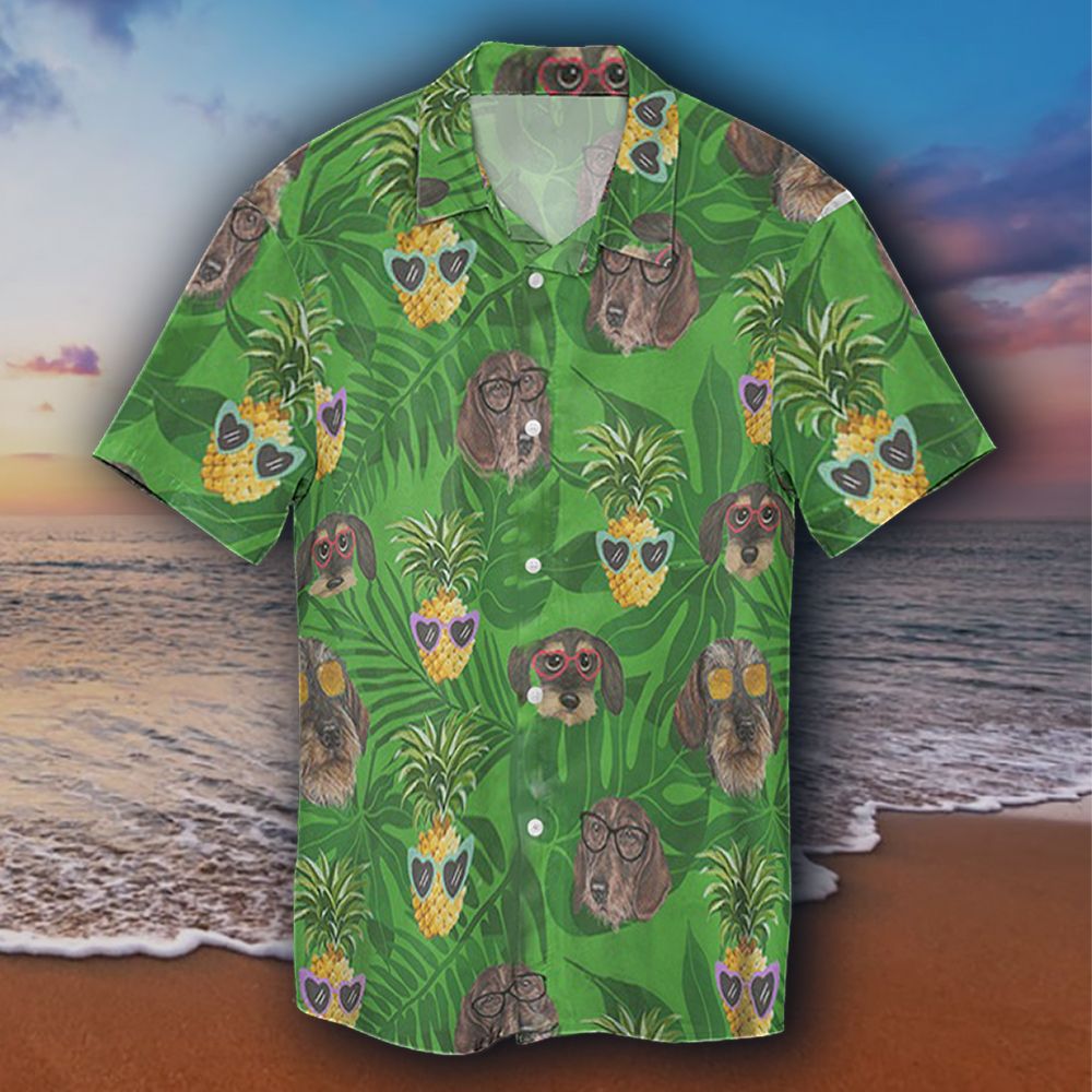 Dachshund Pineapple Hawaii Cute Tropical Vintage Aloha Shirt Gift Ideas Ha16914