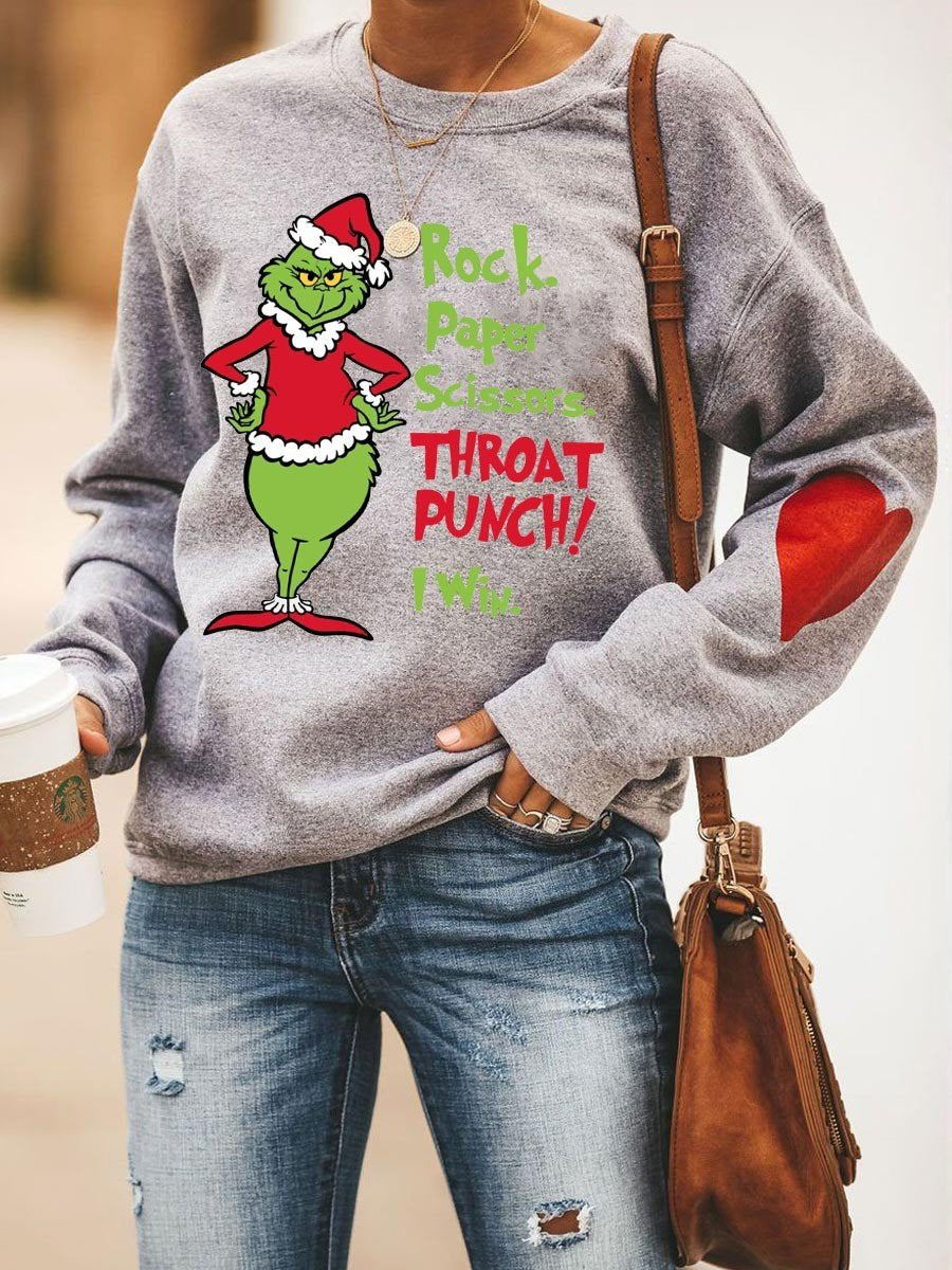 Women’S Rock Paper Scissors Sweatshirt