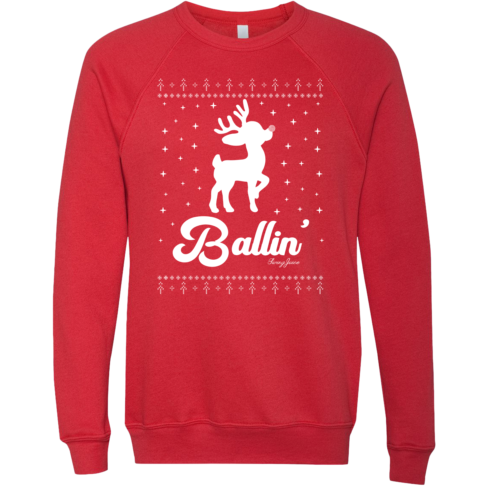 Swingjuice Golf Ballin’ Unisex Long Sleeve Sweatshirt Ugly Sweater