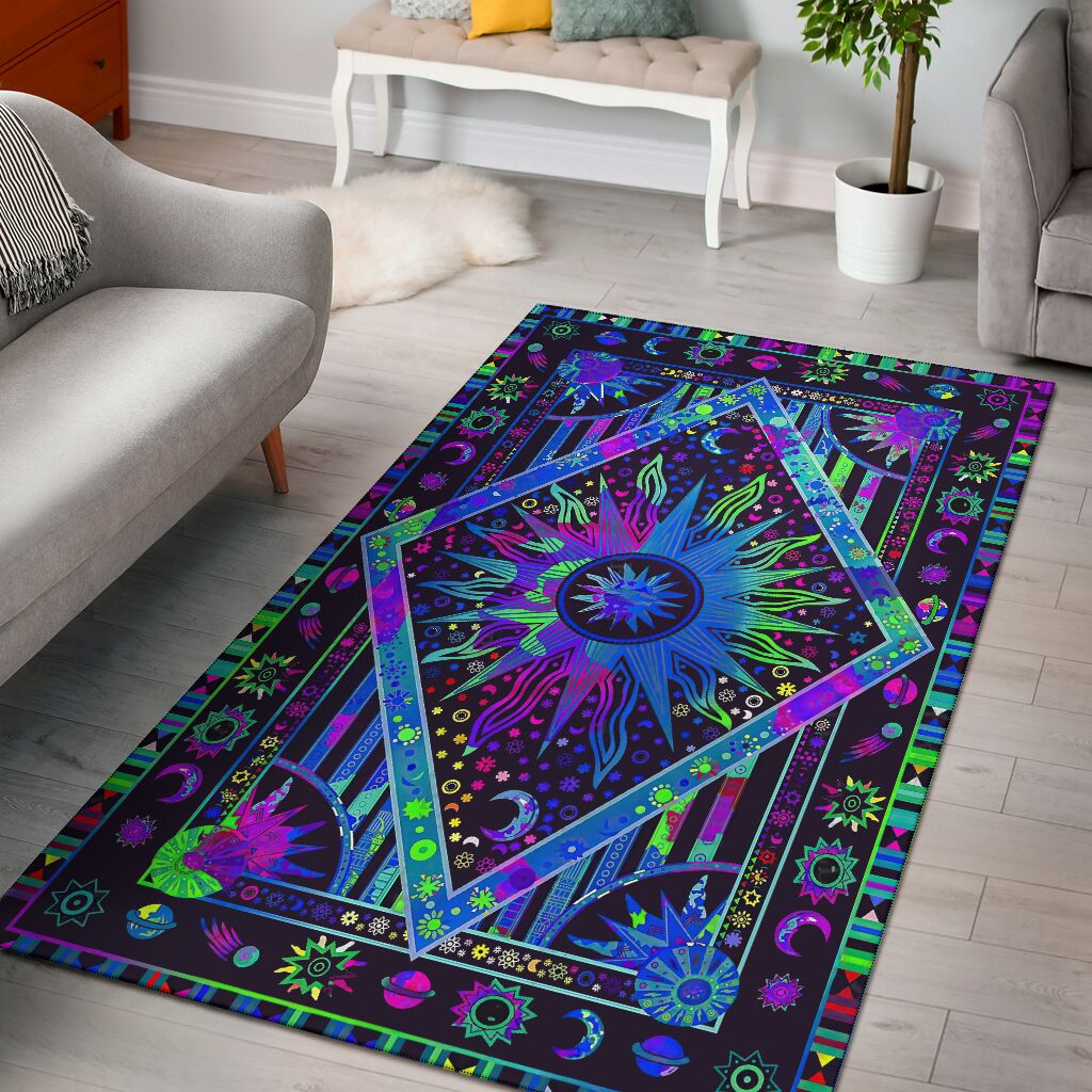 Trippy Hippie Sun Hippie Rug 0622