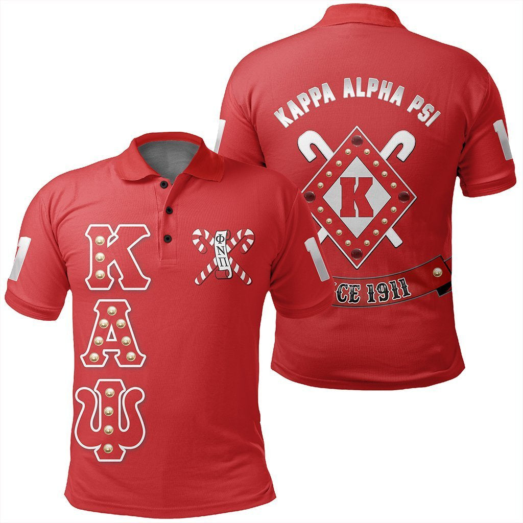 Greek Life Polo – Kappa Alpha Psi Crystal Red Polo Shirt J09