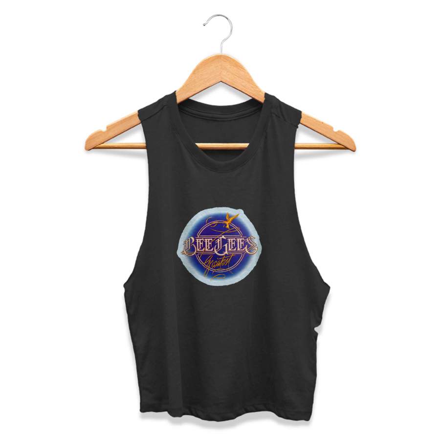 Bee Gees Pop Music Soft Rock Vintage Graphic CPY Womans Crop Tanktop Tee