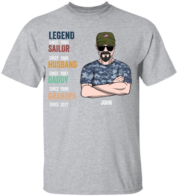 Veteran Legend Stages Personalized Shirt
