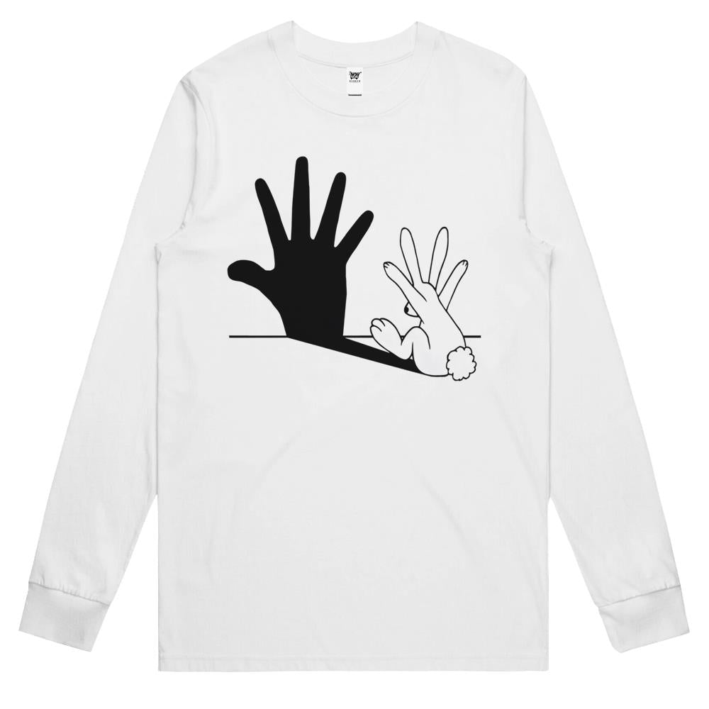 Rabbit Hand Shadow Long Sleeve T Shirts