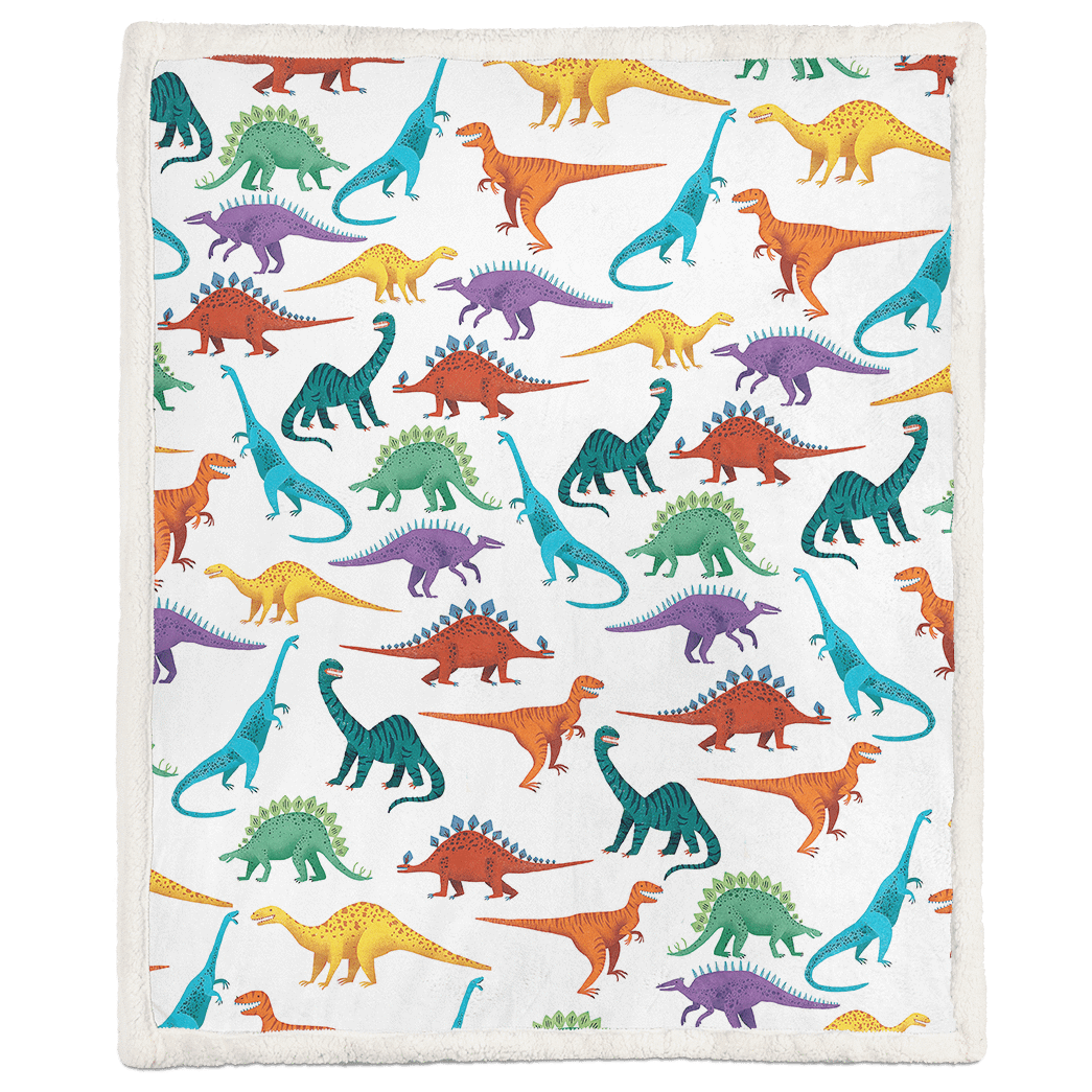 Casespring COLORFUL DINOSAURS Custom Soft Blanket