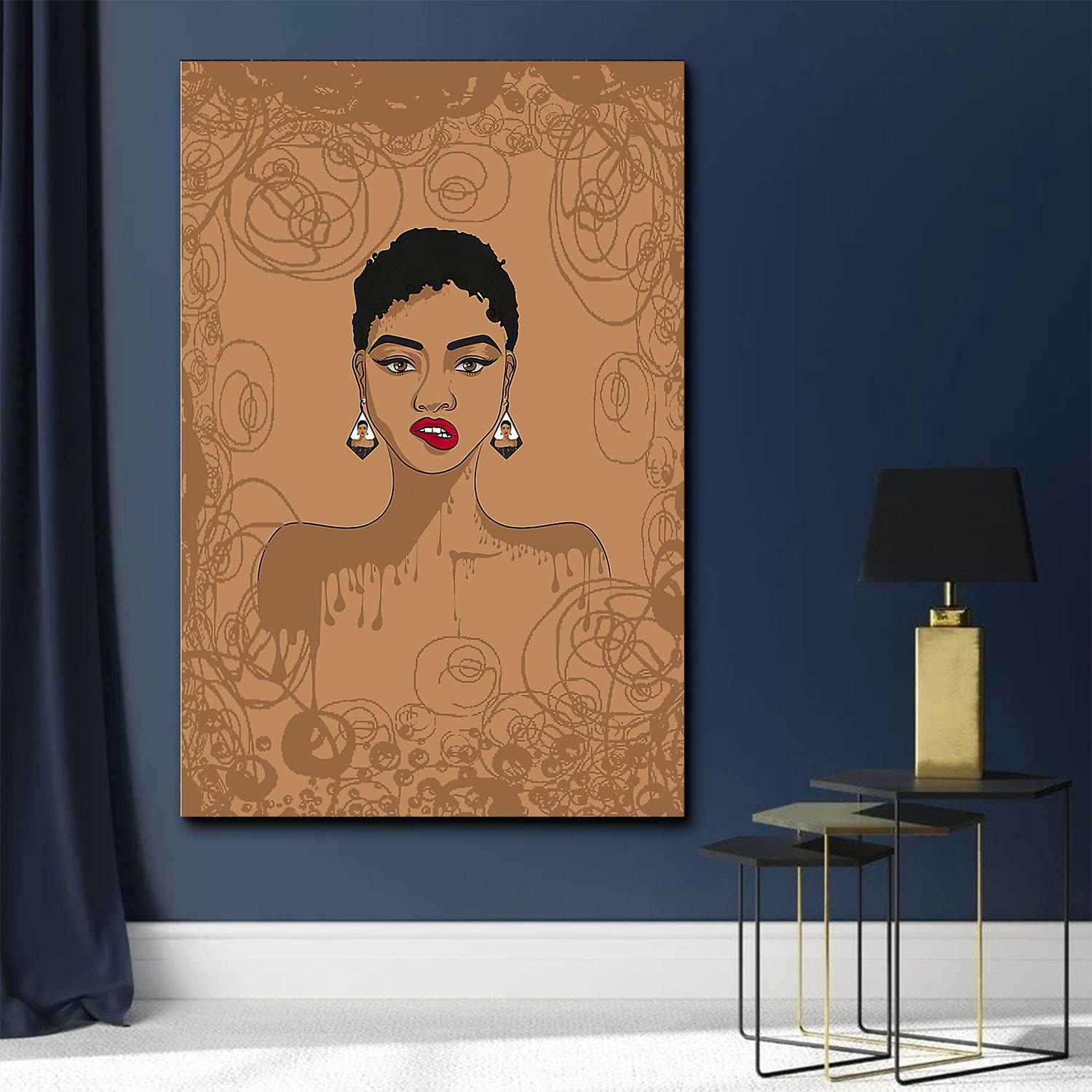 Black Woman Illustration Art Poster African American Women Painting African Inspired Home Decor