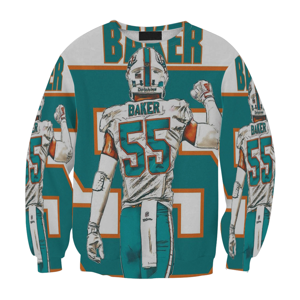 Miami Dolphins Jerome Baker1 Gift For Fan 3D Full Printing Sweatshirt