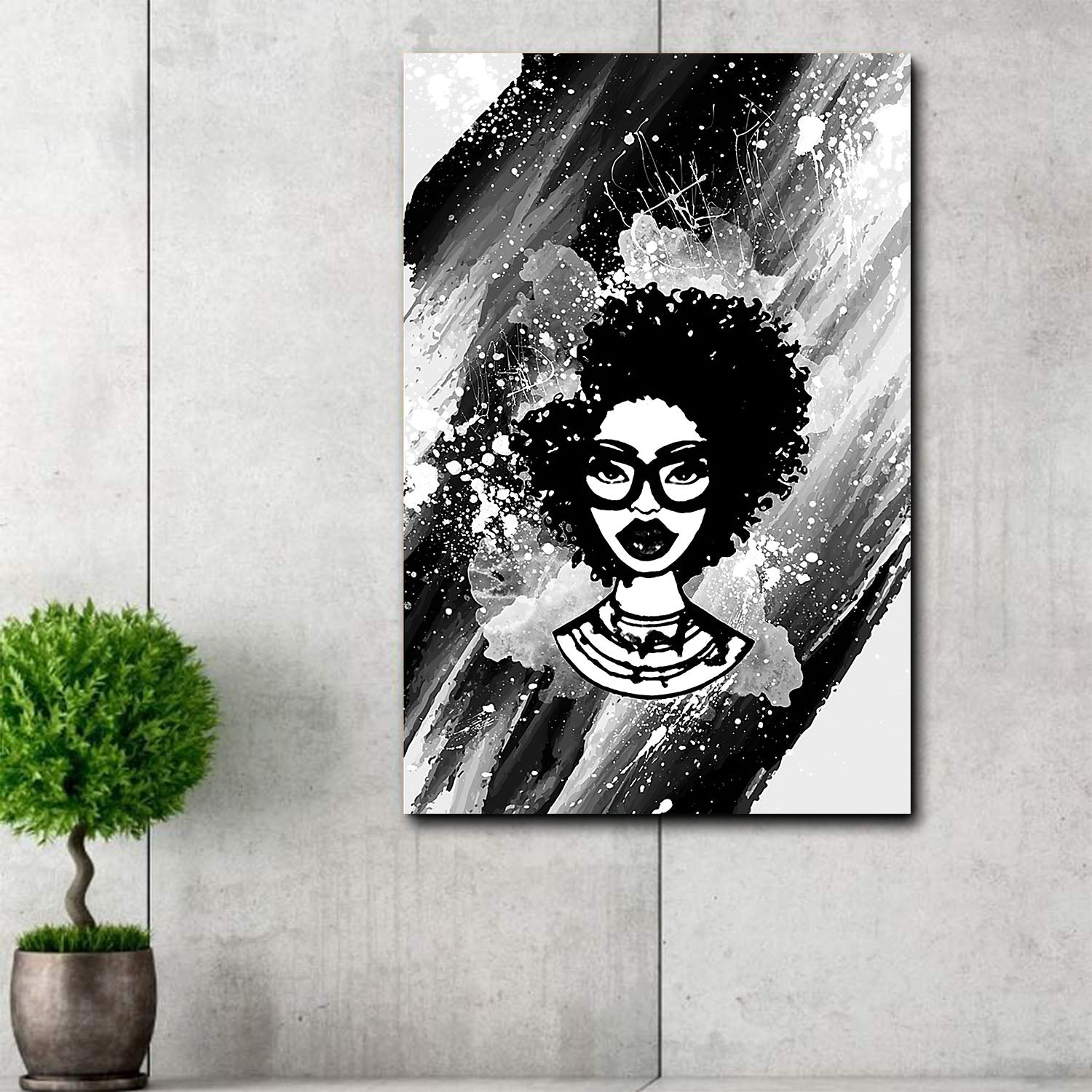 African Poster Paintings Black Woman Home Decor