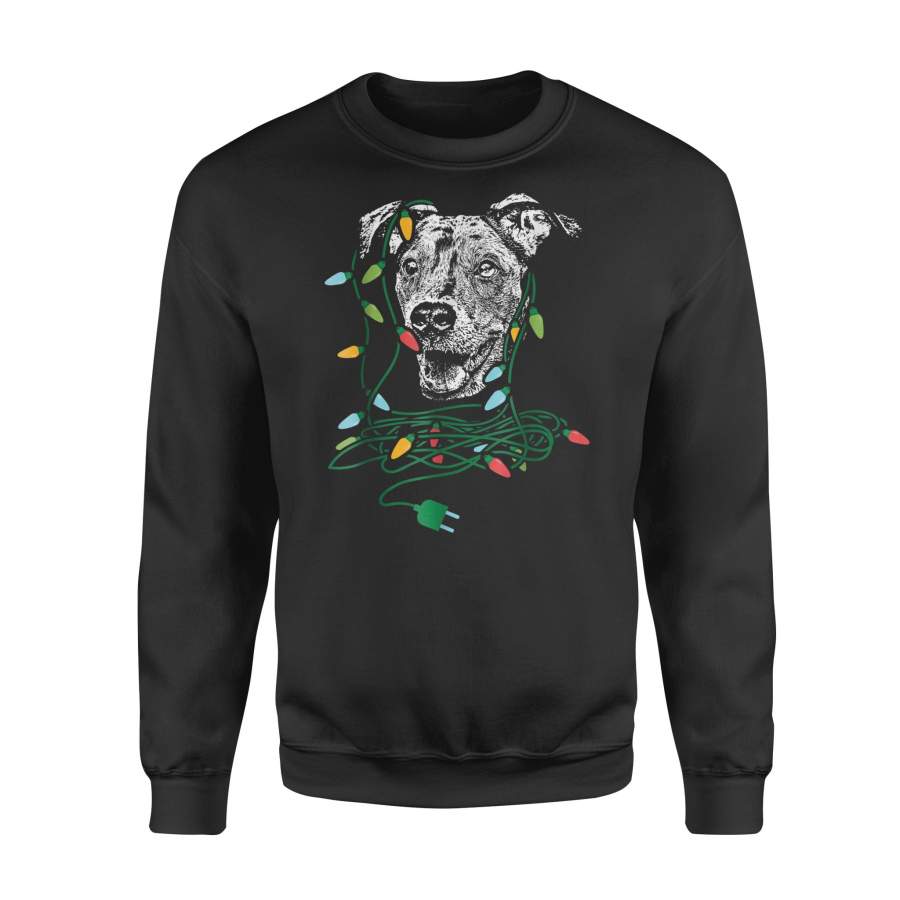 Christmas Lights Catahoula Leopard Dog Dog Lover Sweatshirt