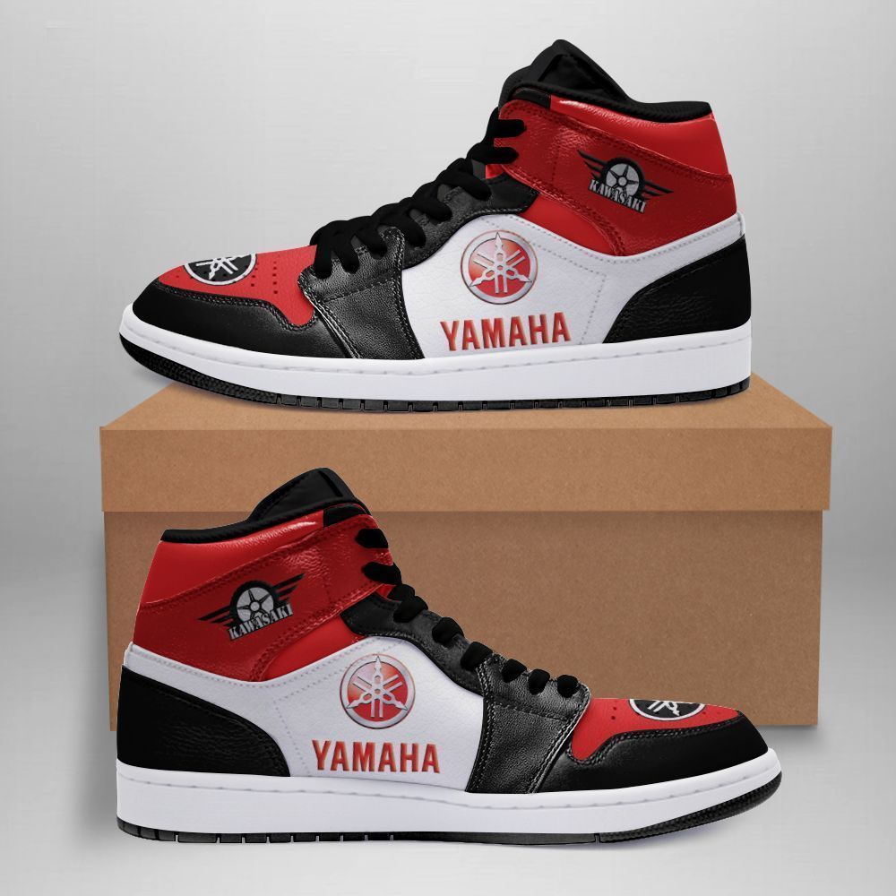 Yamaha Racing TTT NH JD High top Shoes Ver1 Red Sneakers Jordan Sneakers Sport Air Jordan High Sneakers Sport Sneakers