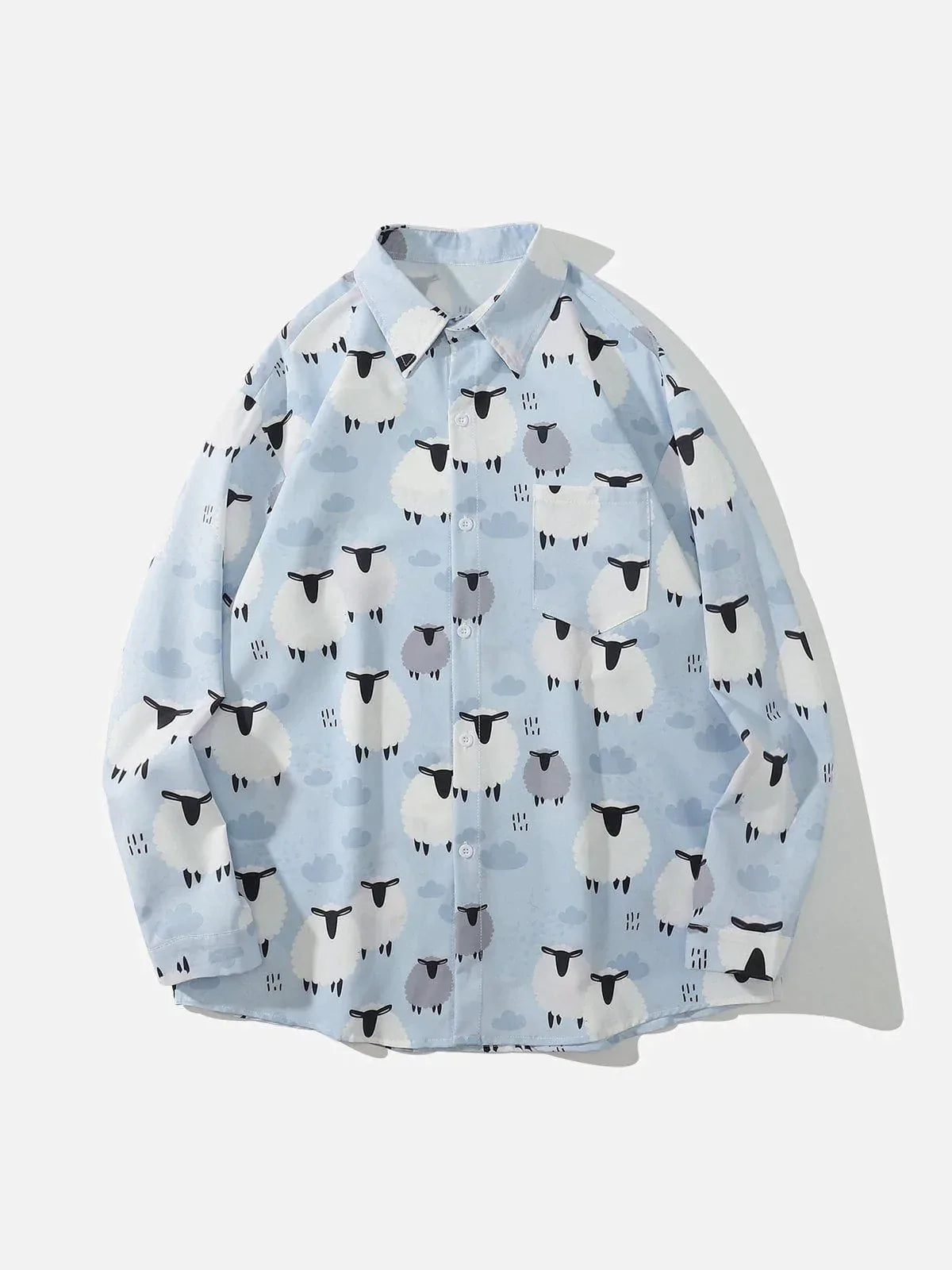 Talishko™ – Lamb Print Long-Sleeved Shirt