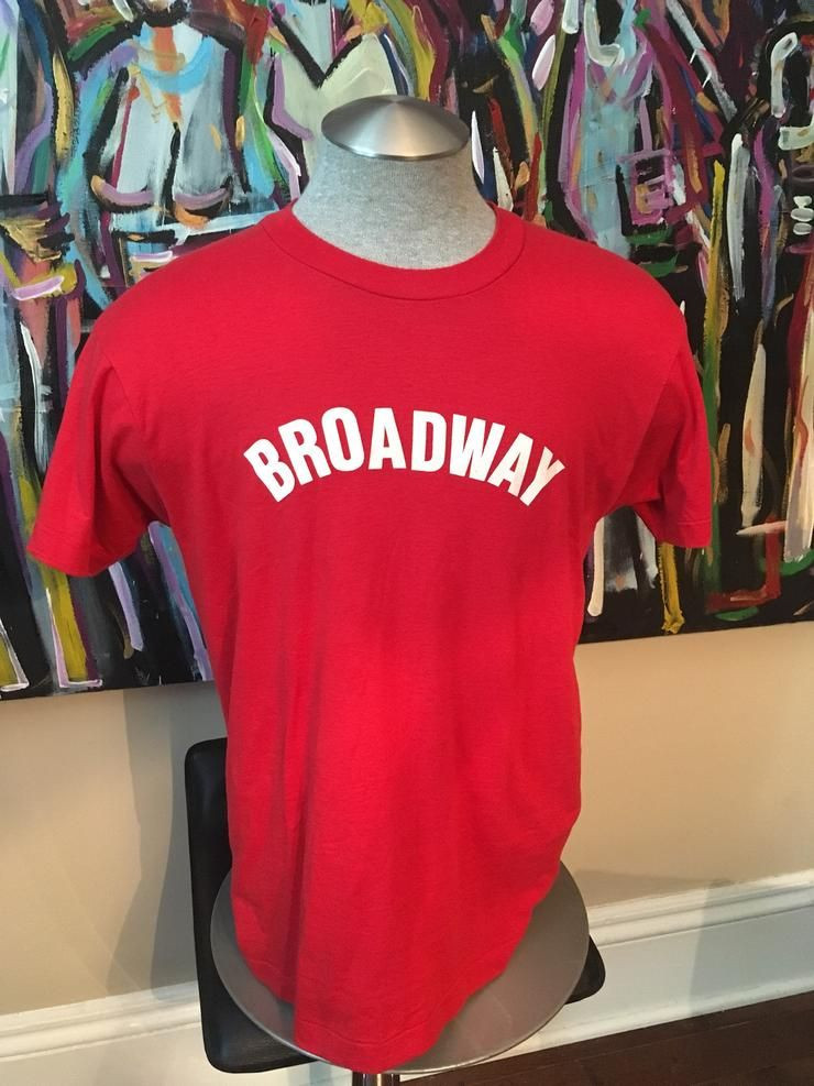 Vintage 1980S Broadway Musical New York Theatre Screen Stars 50 50 Red Shirt