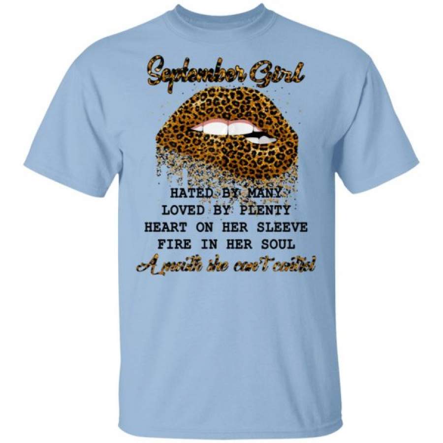 September Girl Hated by Many Loved By Plenty Leopard Lips Shirts – Cool Amazing Fashion