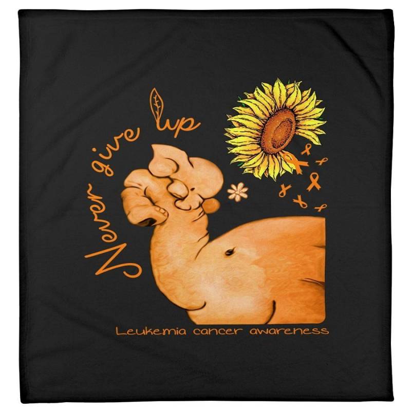 Never Give Up Elephant Gifts Fleece Blanket