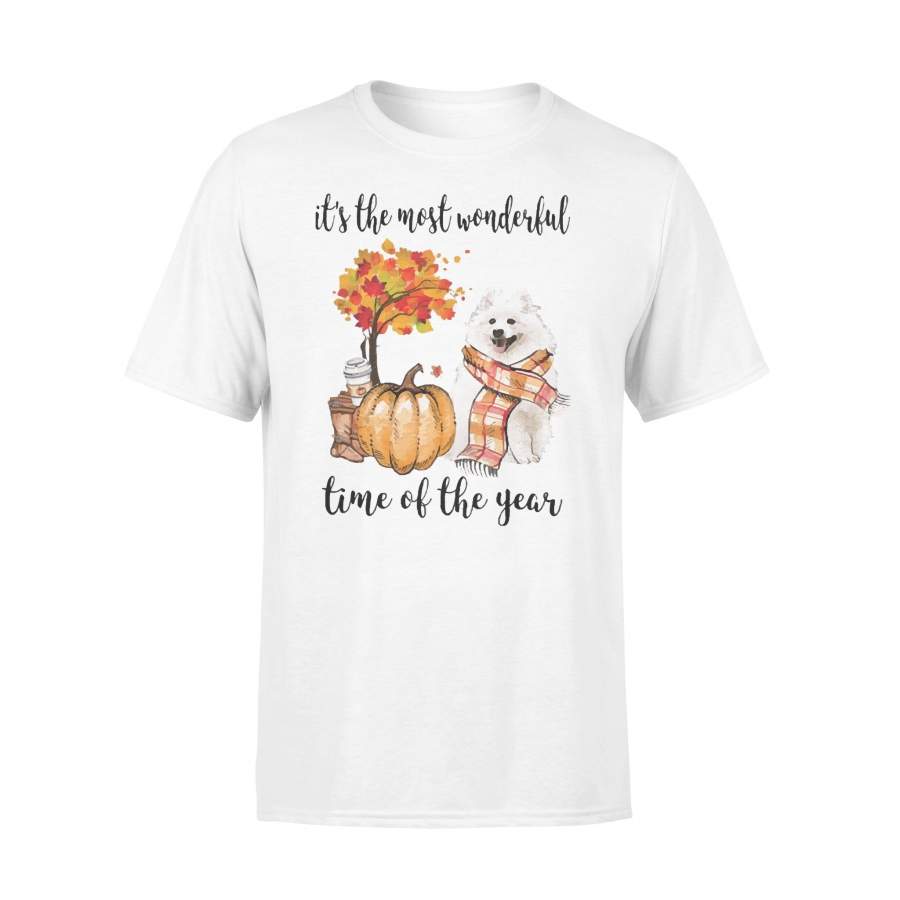 Fall Pumpkin It’s The Most Wonderful Time Of The Year American Eskimo T-Shirt