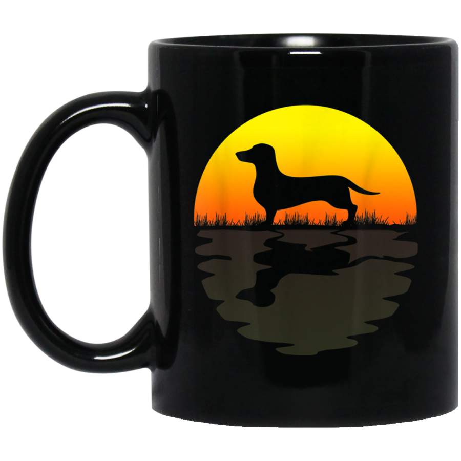 dachshund Mug retro sunset 70s vintage dachshund Mug