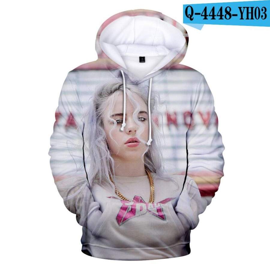 Warm Billie Eilish 3D printed Hoodies -different motives 3