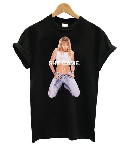 Miley Cyrus She Came Black RS T shirt