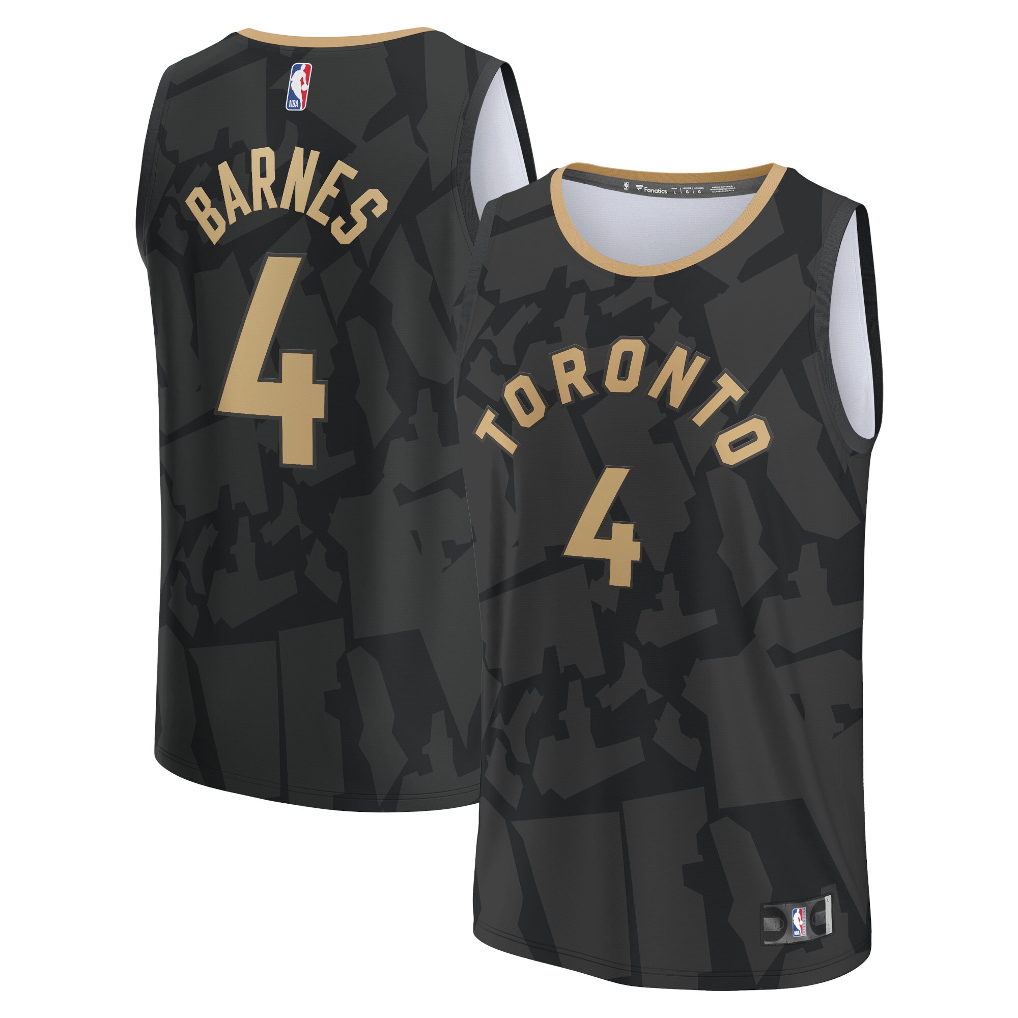 Scottie Barnes Toronto Raptors Youth 2022/23 Fastbreak Jersey – City Edition – Black