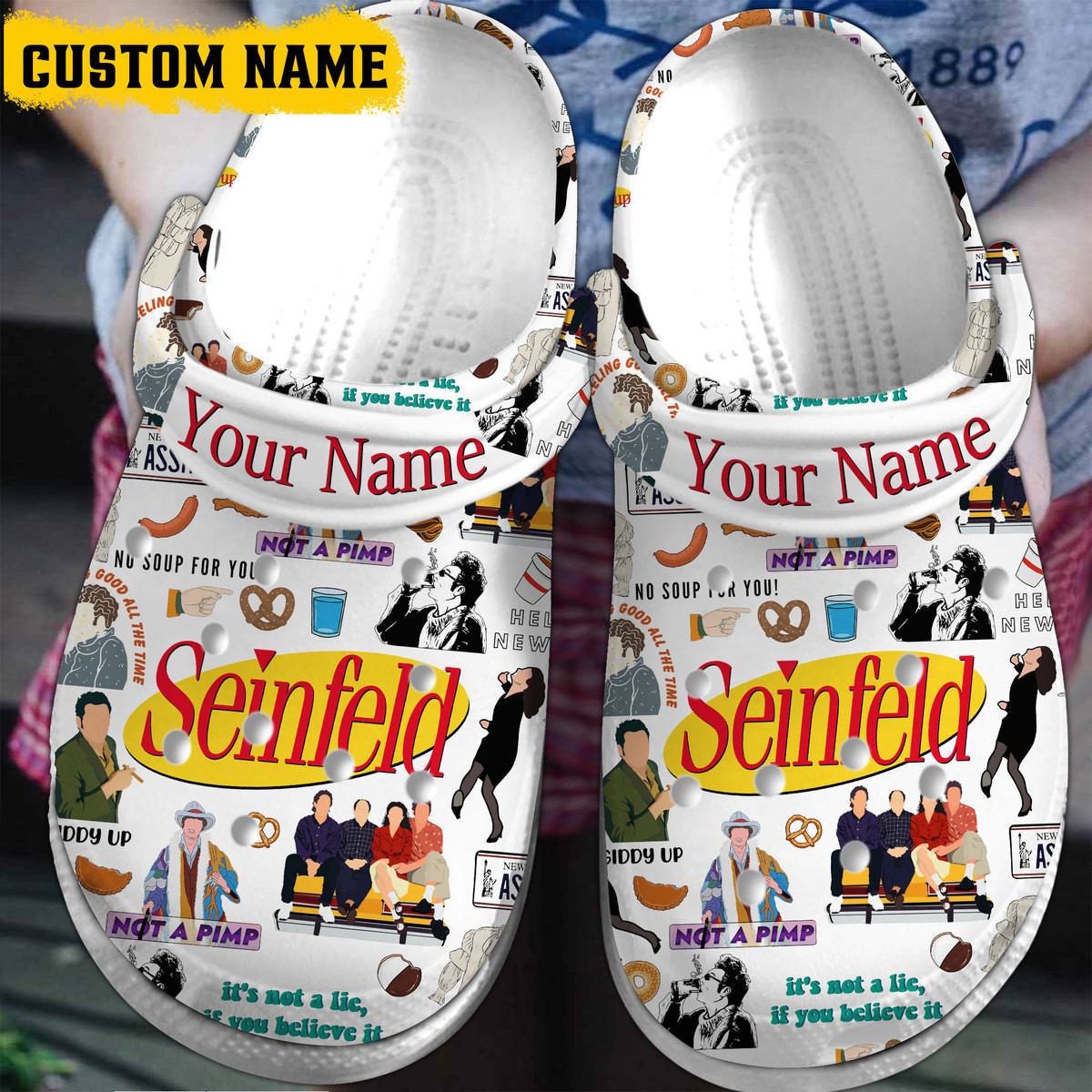 Seinfeld TV Series Crocs Crocband Clogs Shoes Comfortable For Men Women and Kids