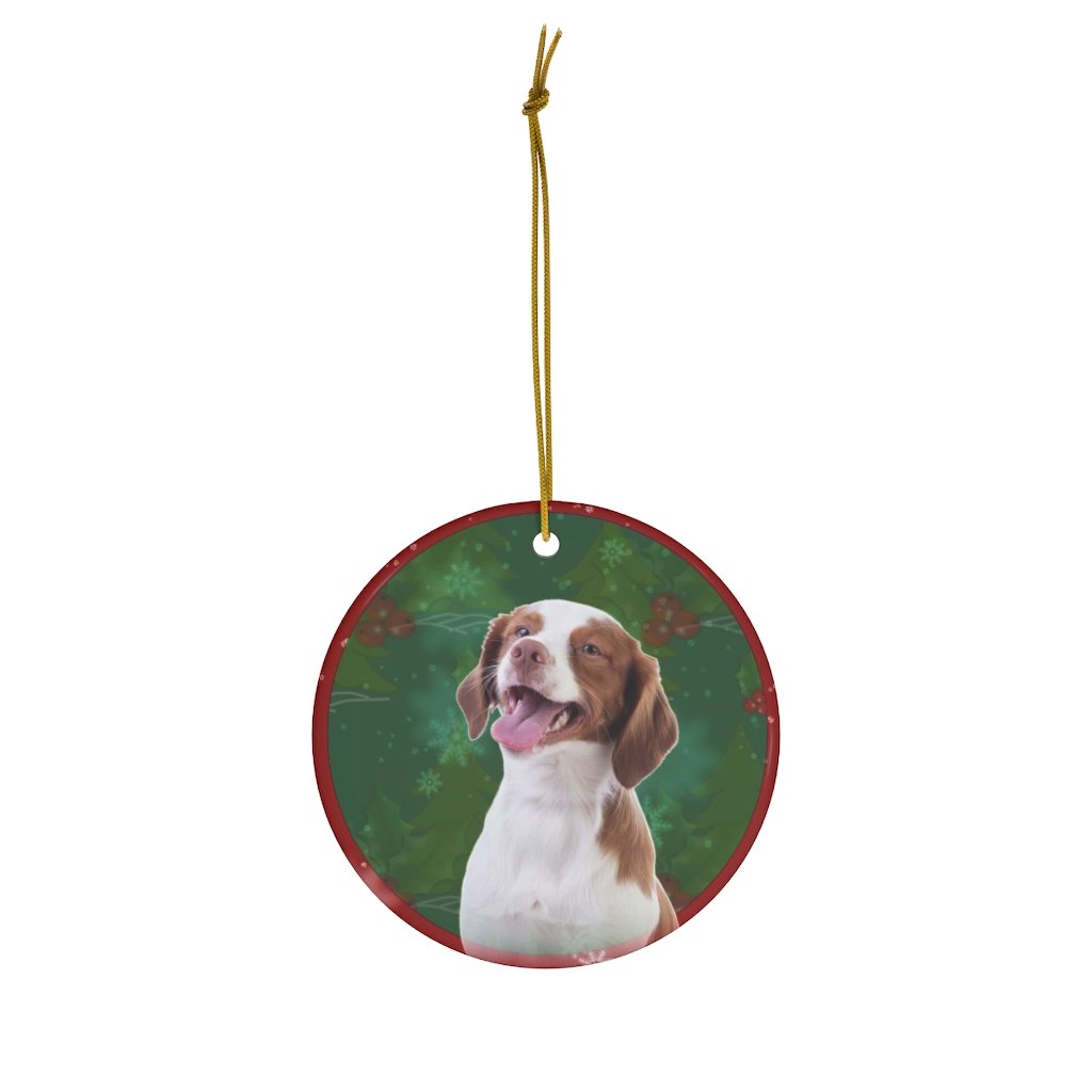 Brittany Spaniel Design Ceramic Christmas Ornaments – Jillnjacks Exclusive