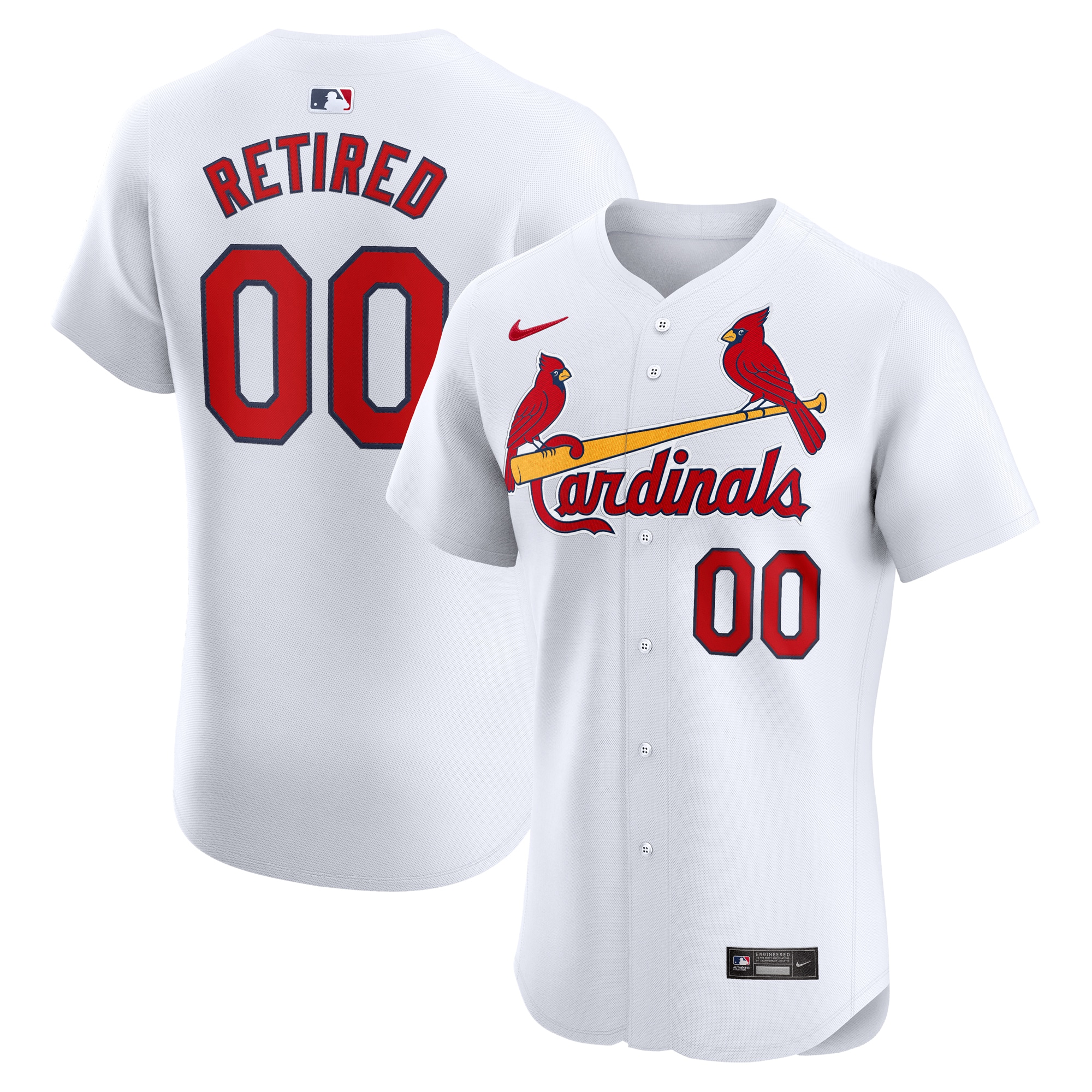 St. Louis Cardinals Home Elite Pick-A-Player Retired Roster Jersey – White