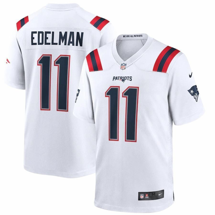 New England Patriots Julian Edelman White Game 3D Jersey