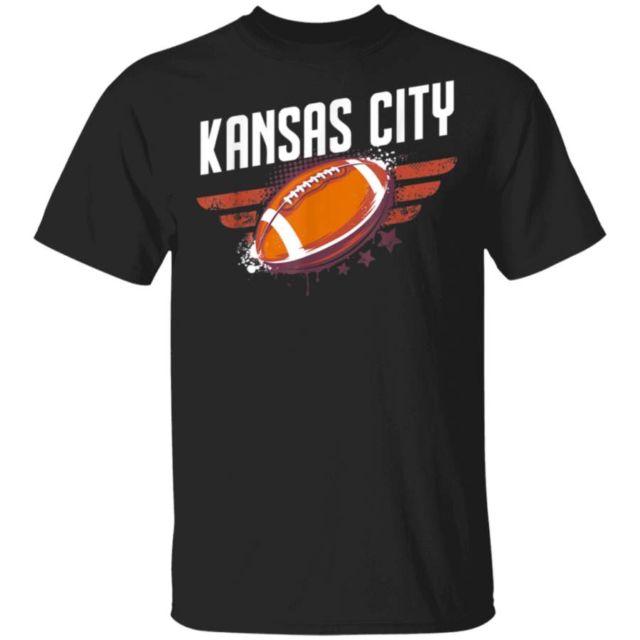 KC Great Kansas City Football Touchdown Red Vintage Skyline TShirt