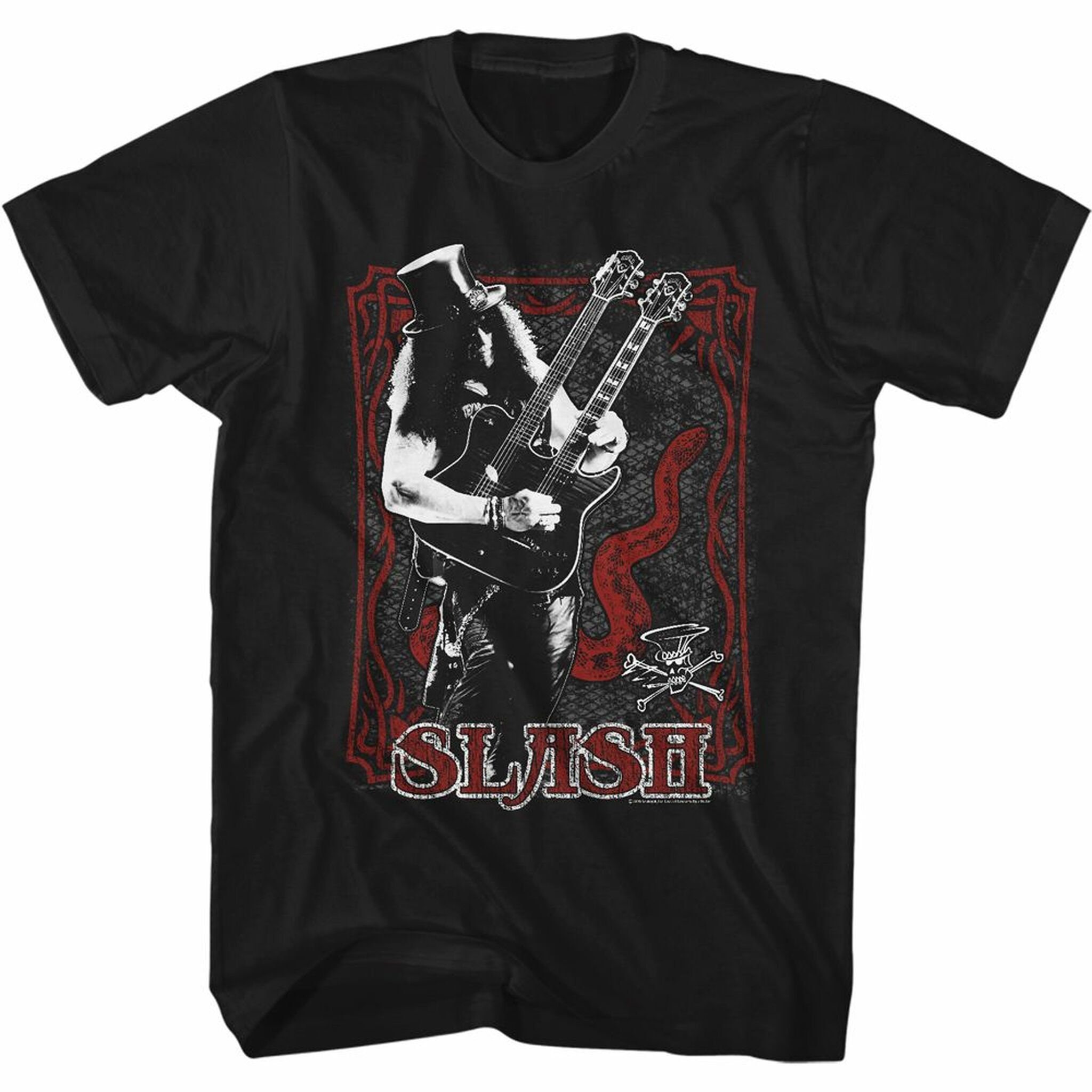 Slash Guns N Roses Two In One Black Adult T-Shirt