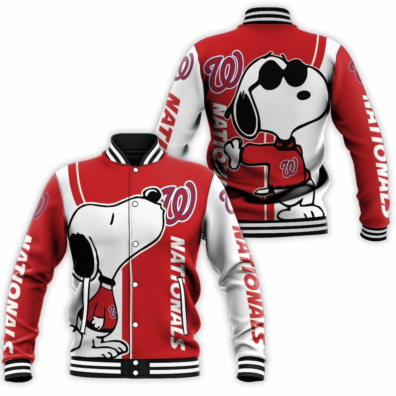 Washington Nationals Snoopy Baseball Jacket