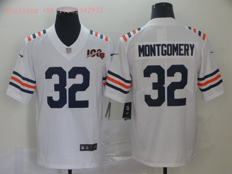 Chicago Bears David Montgomery #32 NFL 100 2020 White Jersey Jersey