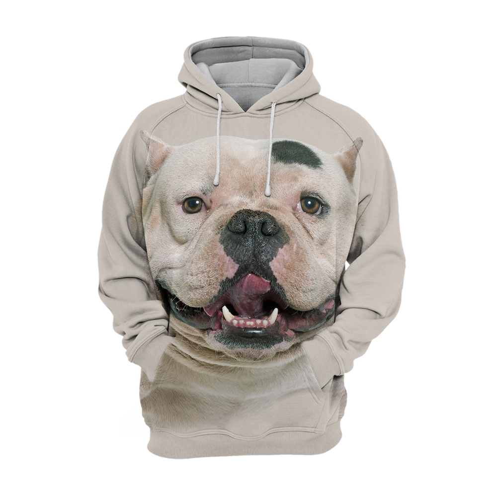 Unisex 3D Graphic Hoodies Animals Dogs American Bully Pitbull Smile