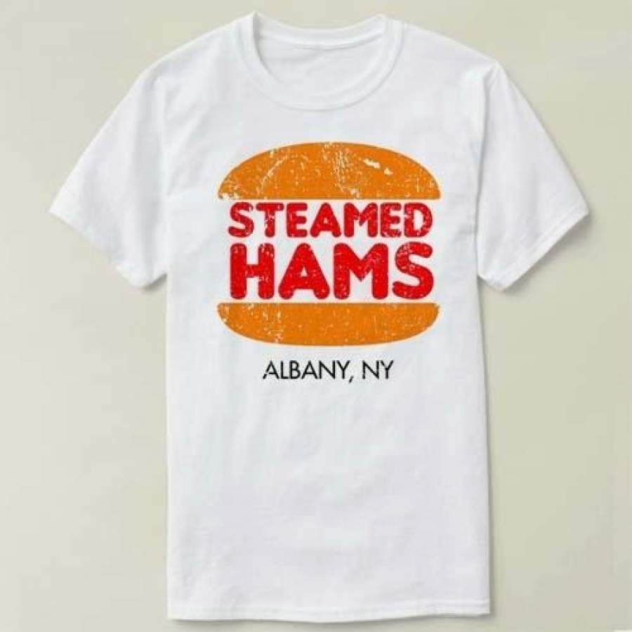 Tee Vintage Steamed Hams short sleeve cotton t-shirt women and men