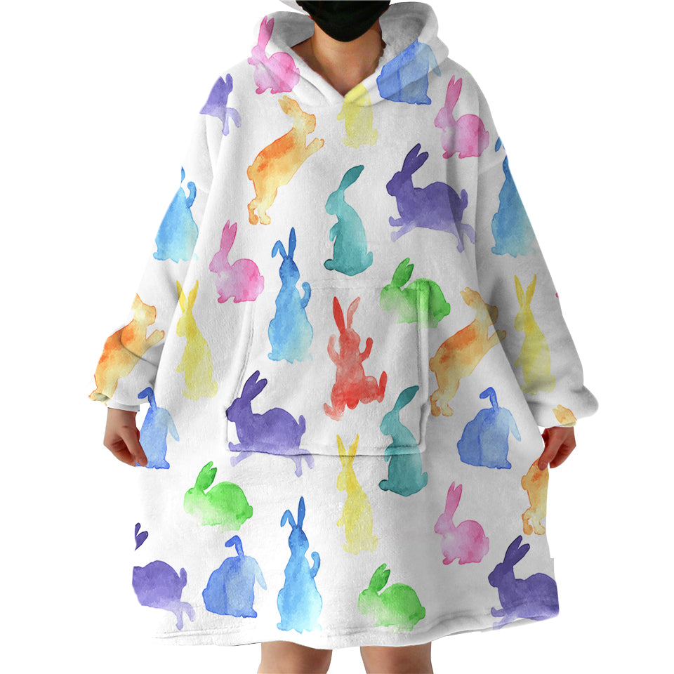 Bunny Shapes Swlf1535 Hoodie Wearable Blanket