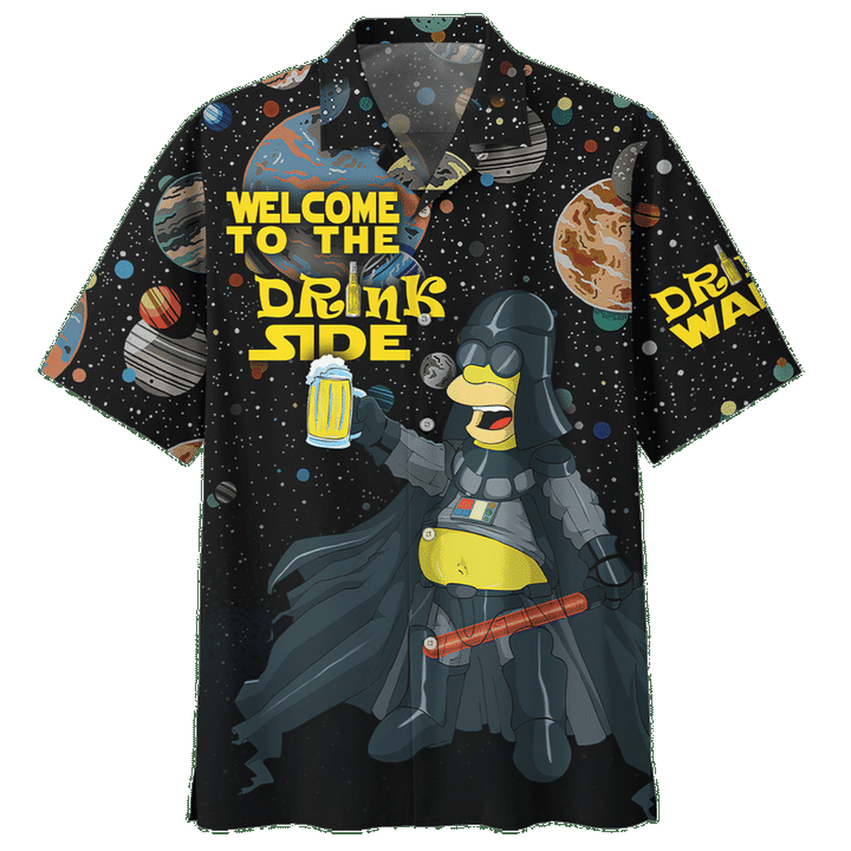 Homer Simpson Welcome To The Drink Side For Man And Woman Print Short Sleeve Hawaii Shirt Ha35890