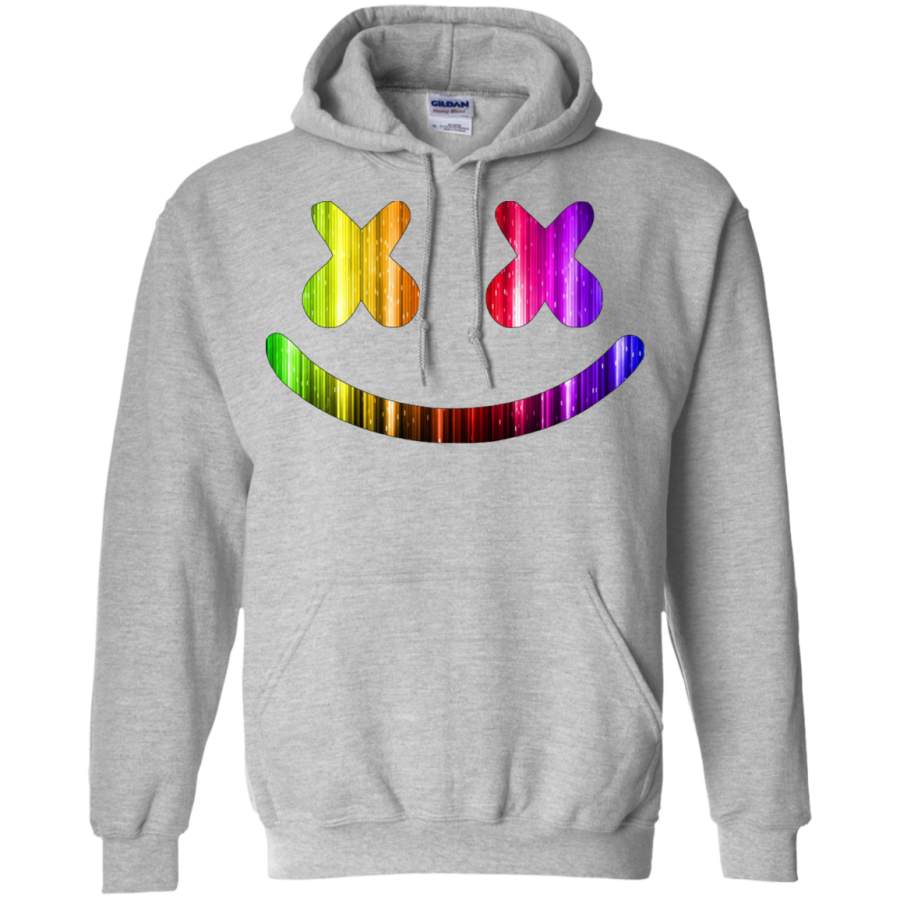 AGR Marshmello Logo Raibnow Gildan Pullover Hoodie